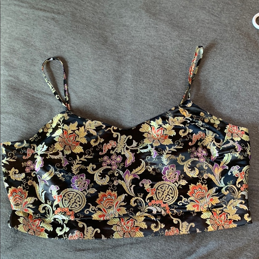 Polly & Esther Purple Gold Bustier Camisole
